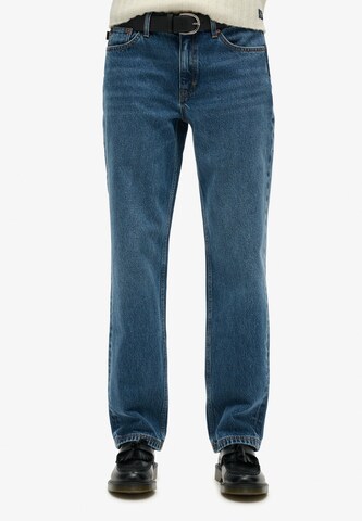 Superdry Regular Jeans in Blauw: voorkant