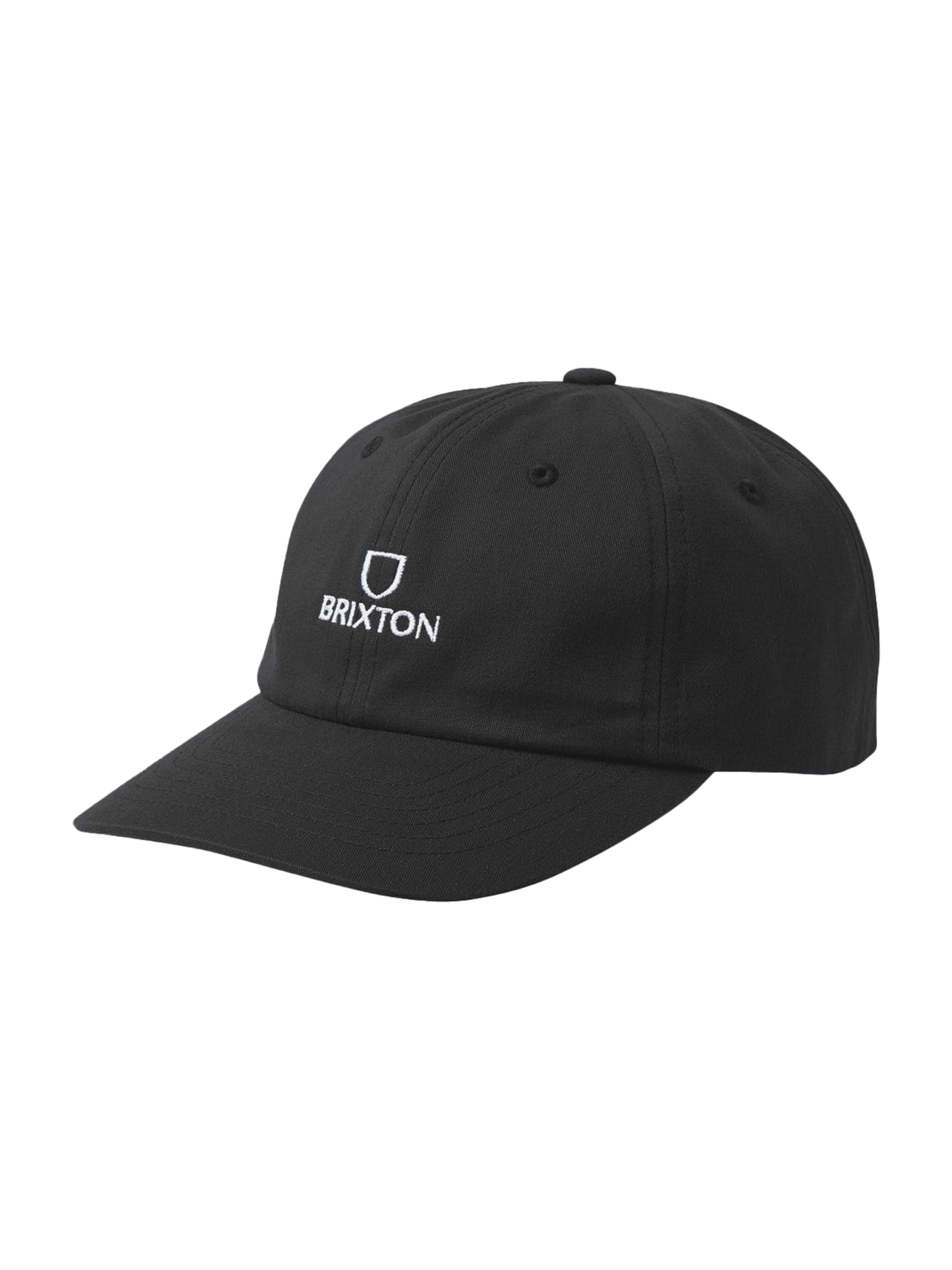 Brixton Cap 'ALPHA' in Black: front
