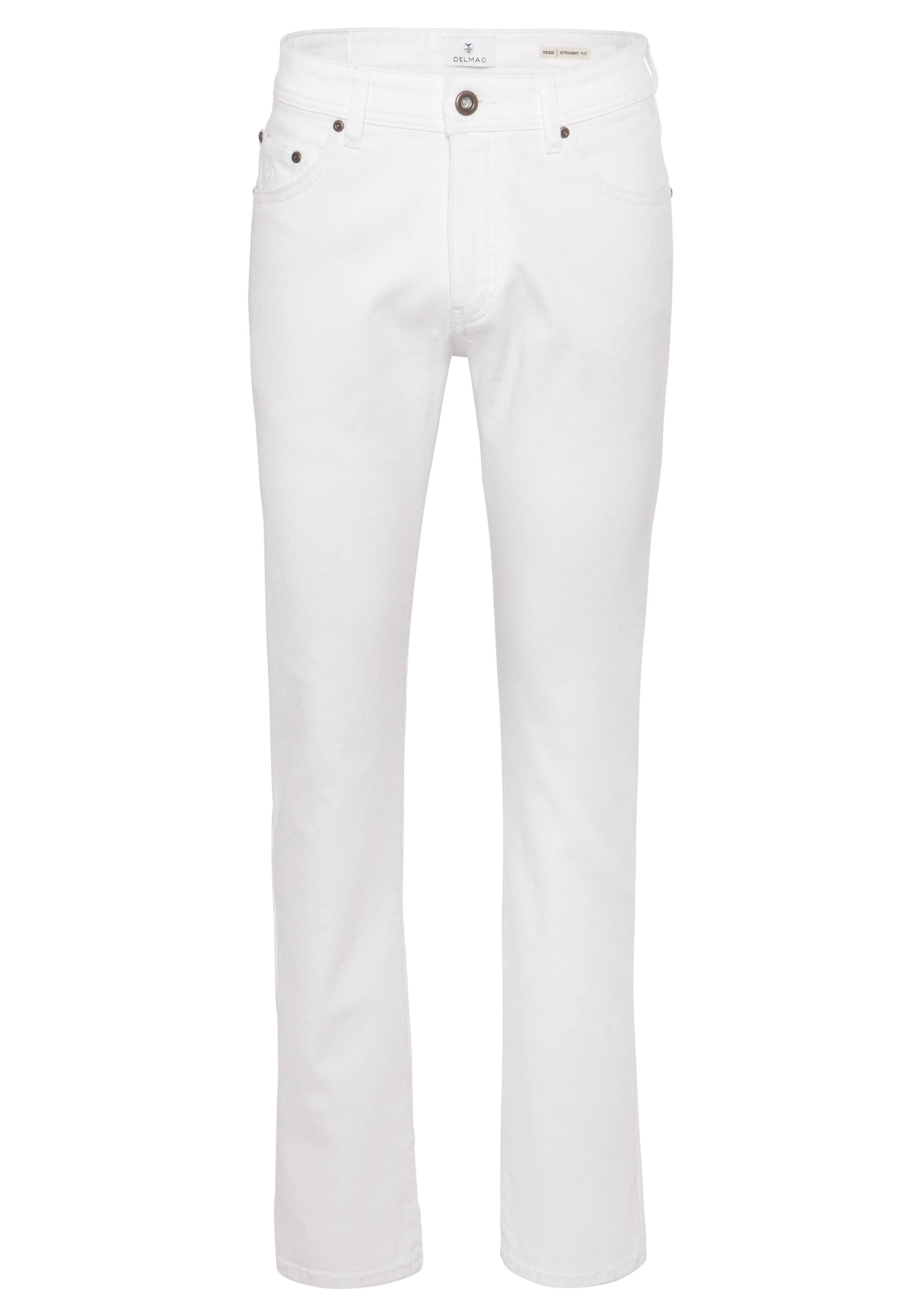 DELMAO Slimfit Jeans in Weiß: Vorderseite