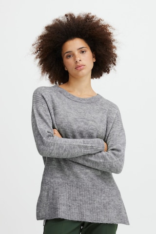 ICHI Pullover 'KAMARA' in Grau: predná strana