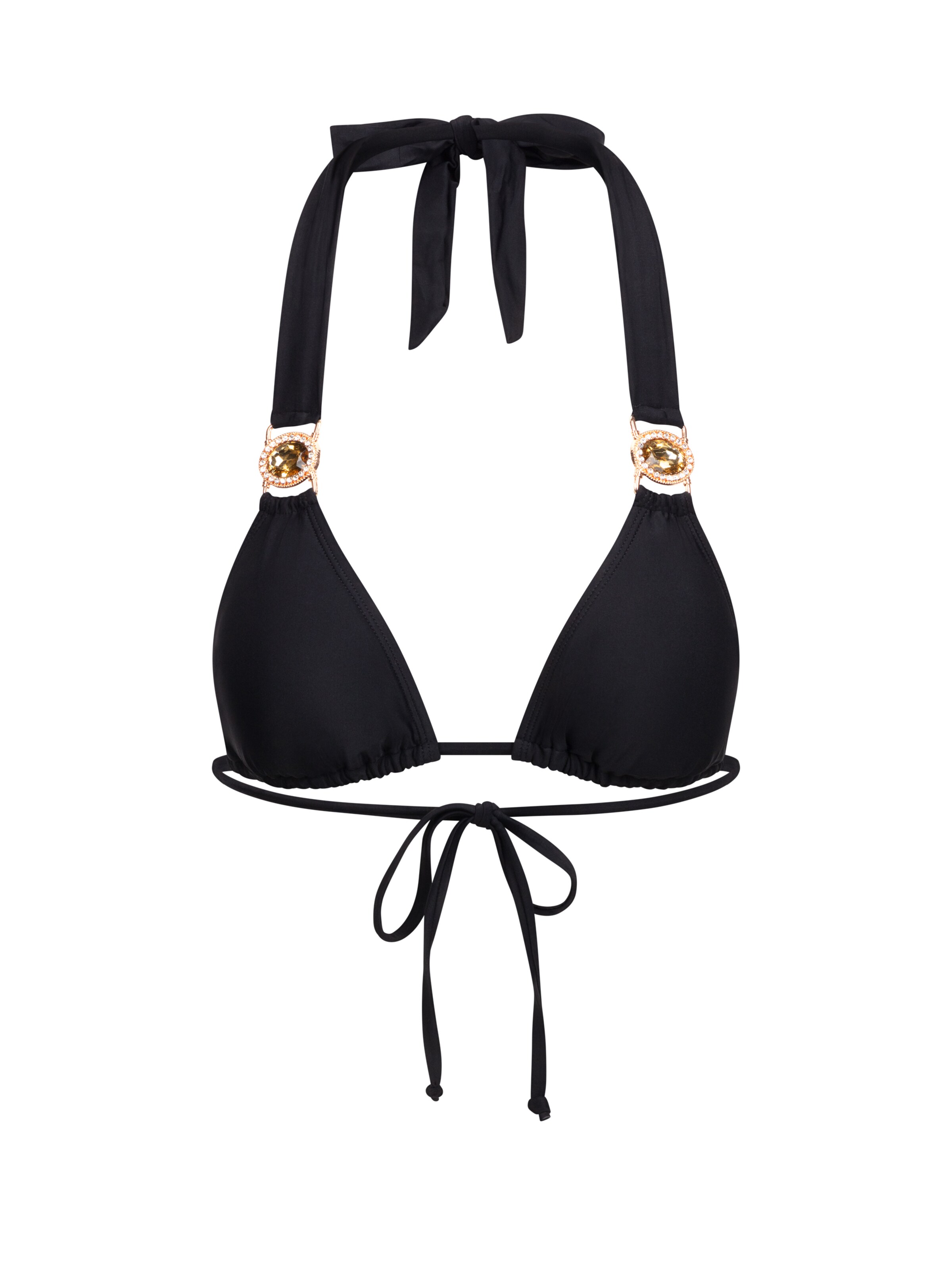 Moda Minx Triangel Bikinitop 'Amour' in Schwarz: Vorderseite