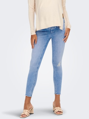 Only Maternity Skinny Jeans 'Blush' in Blue: front