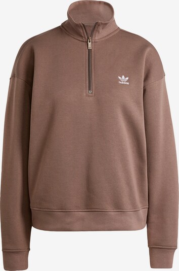 ADIDAS ORIGINALS Sweatshirt 'Essentials' i brun / vit, Produktvy