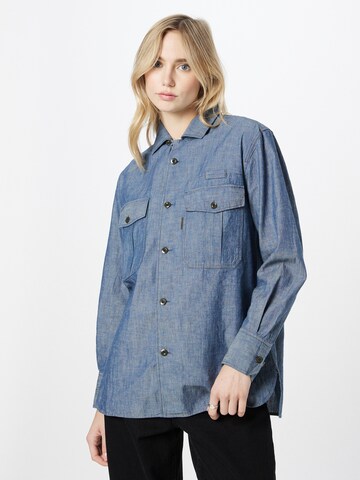 G-STAR Blouse 'Officer' in Blue: front