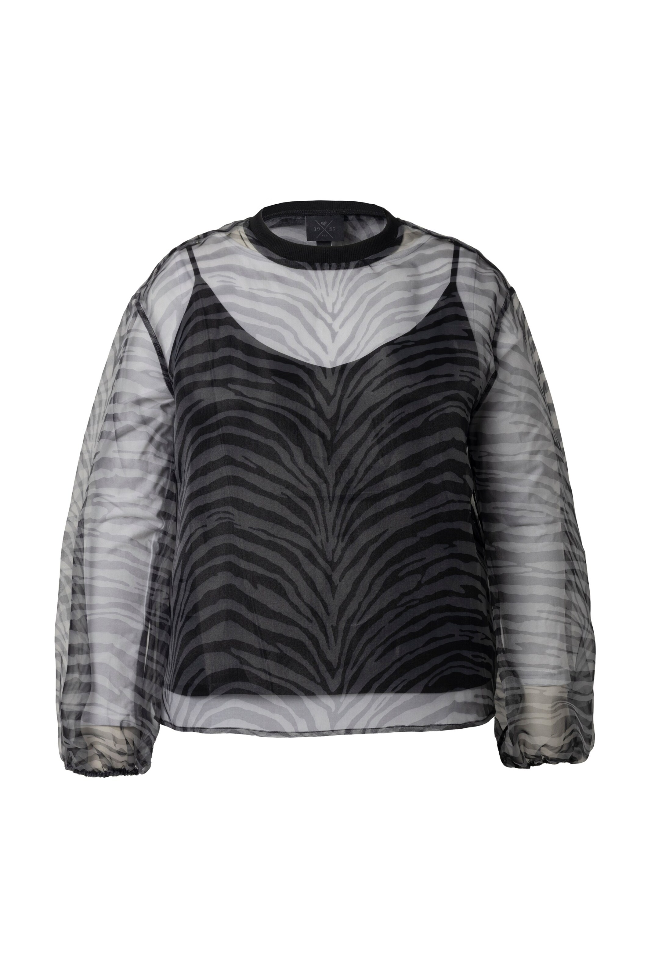 Ulla Popken Blouse in Zwart: voorkant