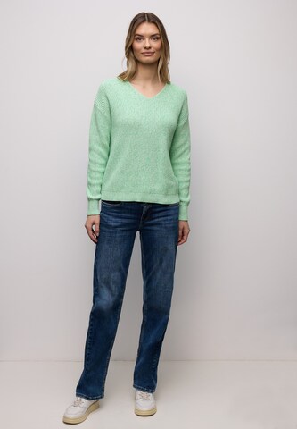 STREET ONE Pullover 'Mouliné' in Grün