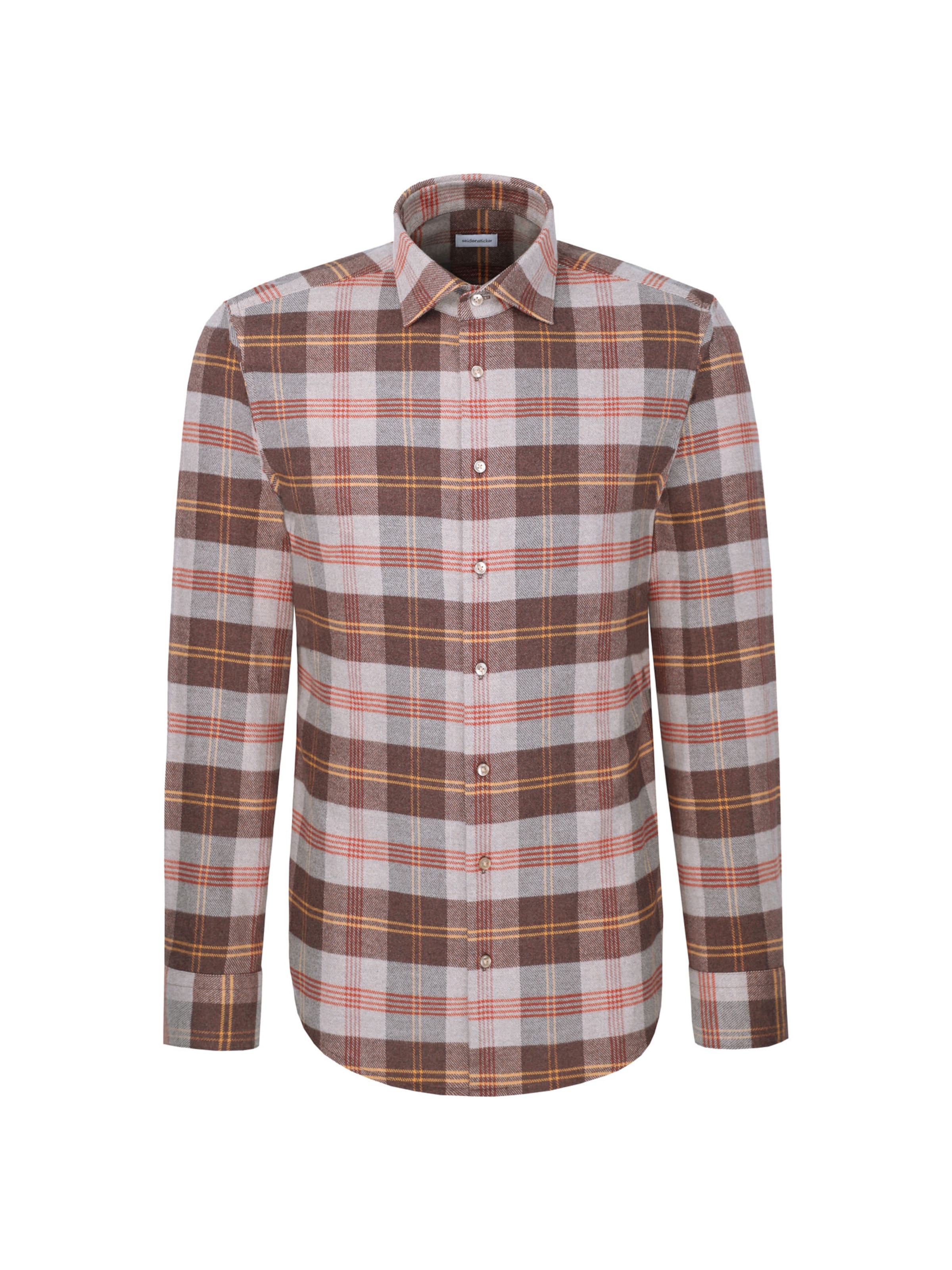 SEIDENSTICKER Chemise business en 38 en brun foncé / pierre, Vue avec produit