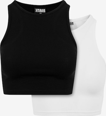 Top de la Urban Classics pe negru: față