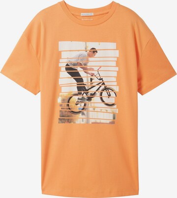 T-Shirt TOM TAILOR en orange : devant