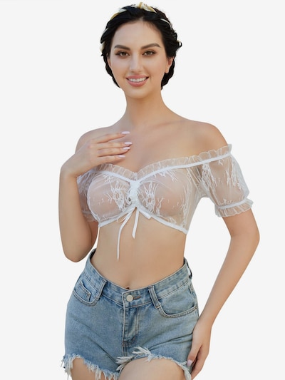 Yesfashion Trachtenbluse in 42 in weiß, Produktansicht