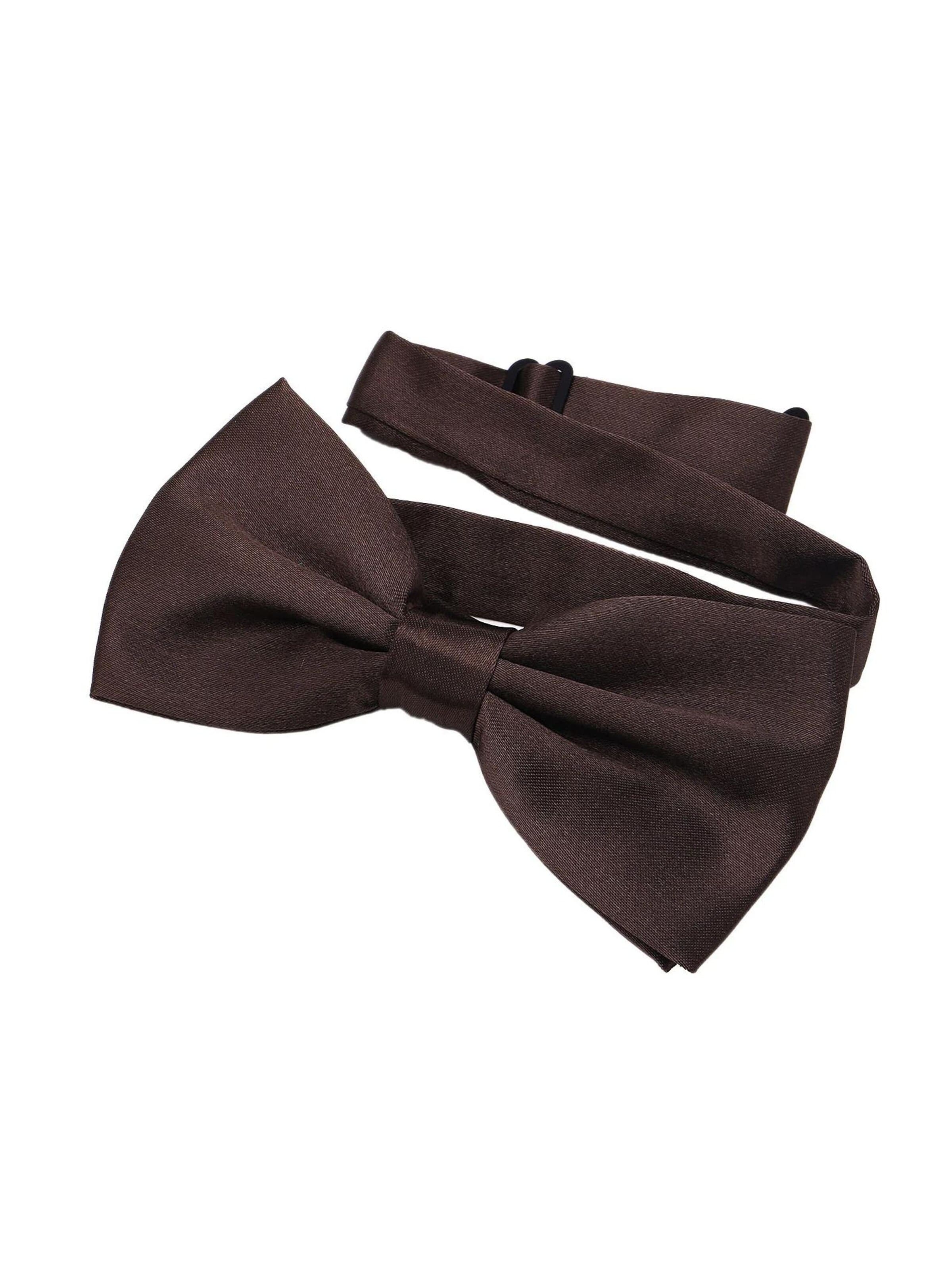 DonDon Bow Tie 'DonDon Edle nachtblaue Fliege Schleife mit Haken - bereits gebunden und verstellbar' in Brown: front