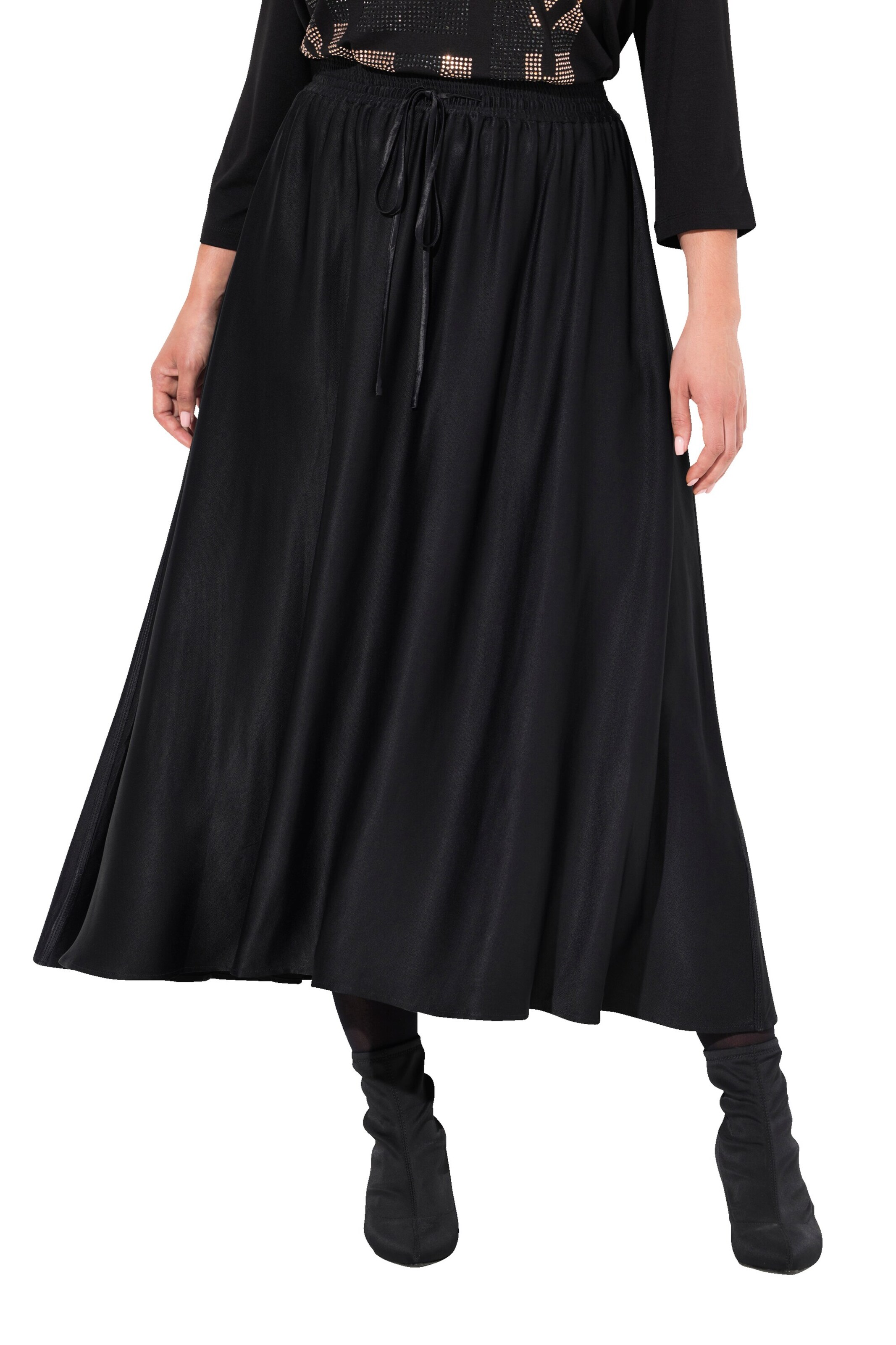 Ulla Popken Rok in Zwart: voorkant