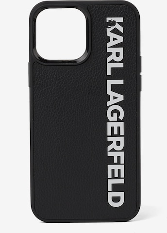 Karl Lagerfeld Θήκη κινητού τηλεφώνου ' iPhone 13 ' σε μαύρο: μπροστά