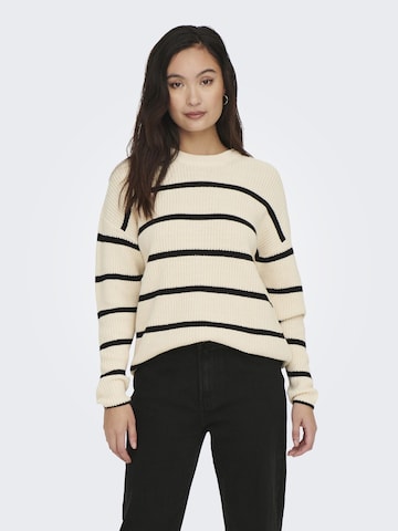 ONLY Sweater 'Pernille' in Beige: front