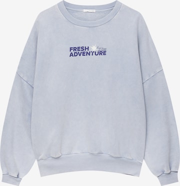 Sweat-shirt Pull&Bear en bleu : devant