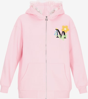 MYMO - Sudadera con cremallera en rosa: frente