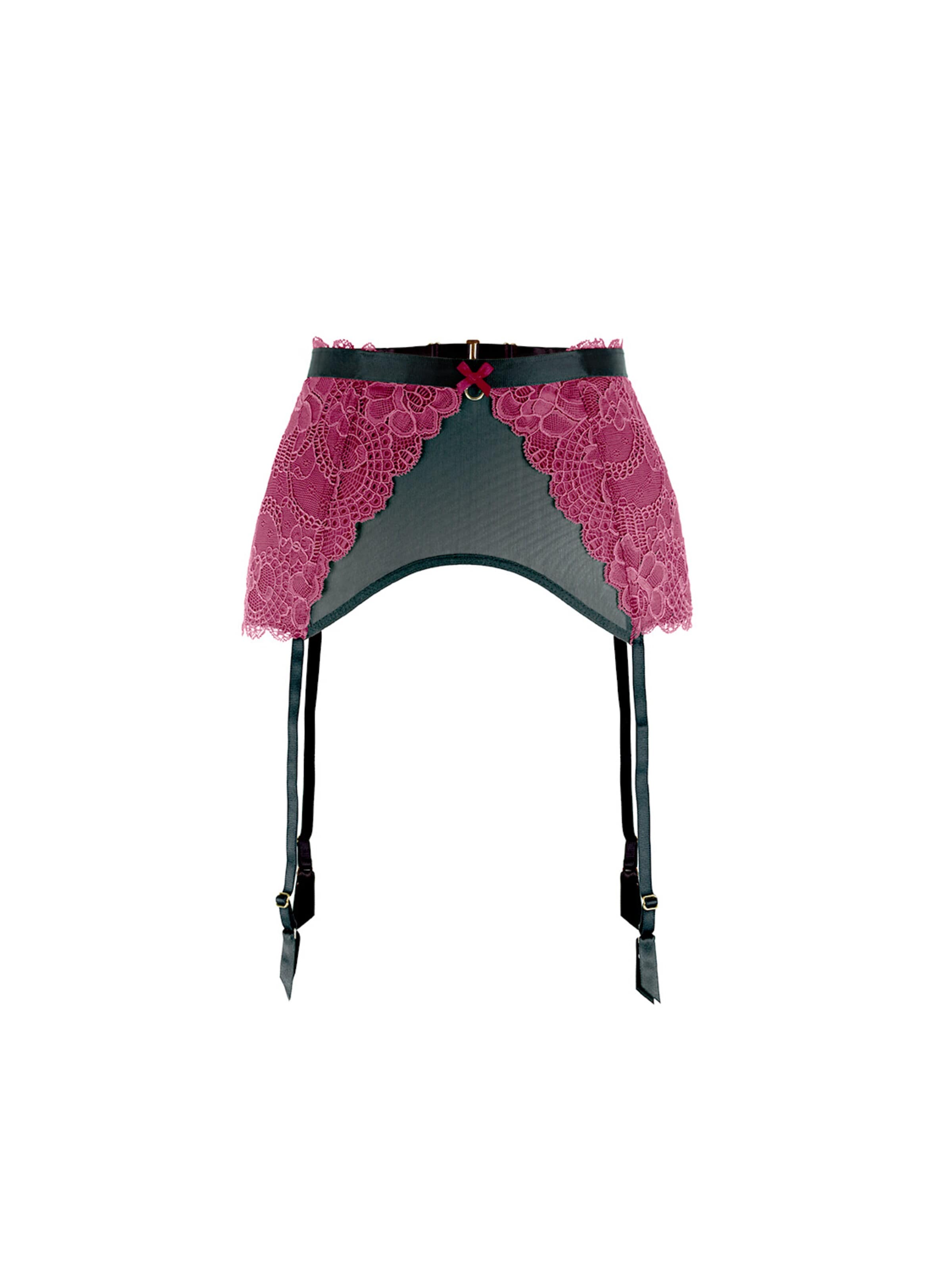 La Muel Lingerie Strumpfhalter 'Suspender soft lace'‌‌ in Pink: Vorderseite