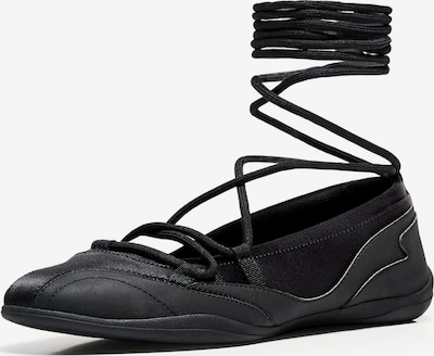 Bershka Schnürschuh in schwarz, Produktansicht
