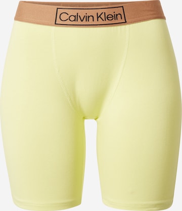 Pantalon de pyjama Calvin Klein Underwear en jaune : devant