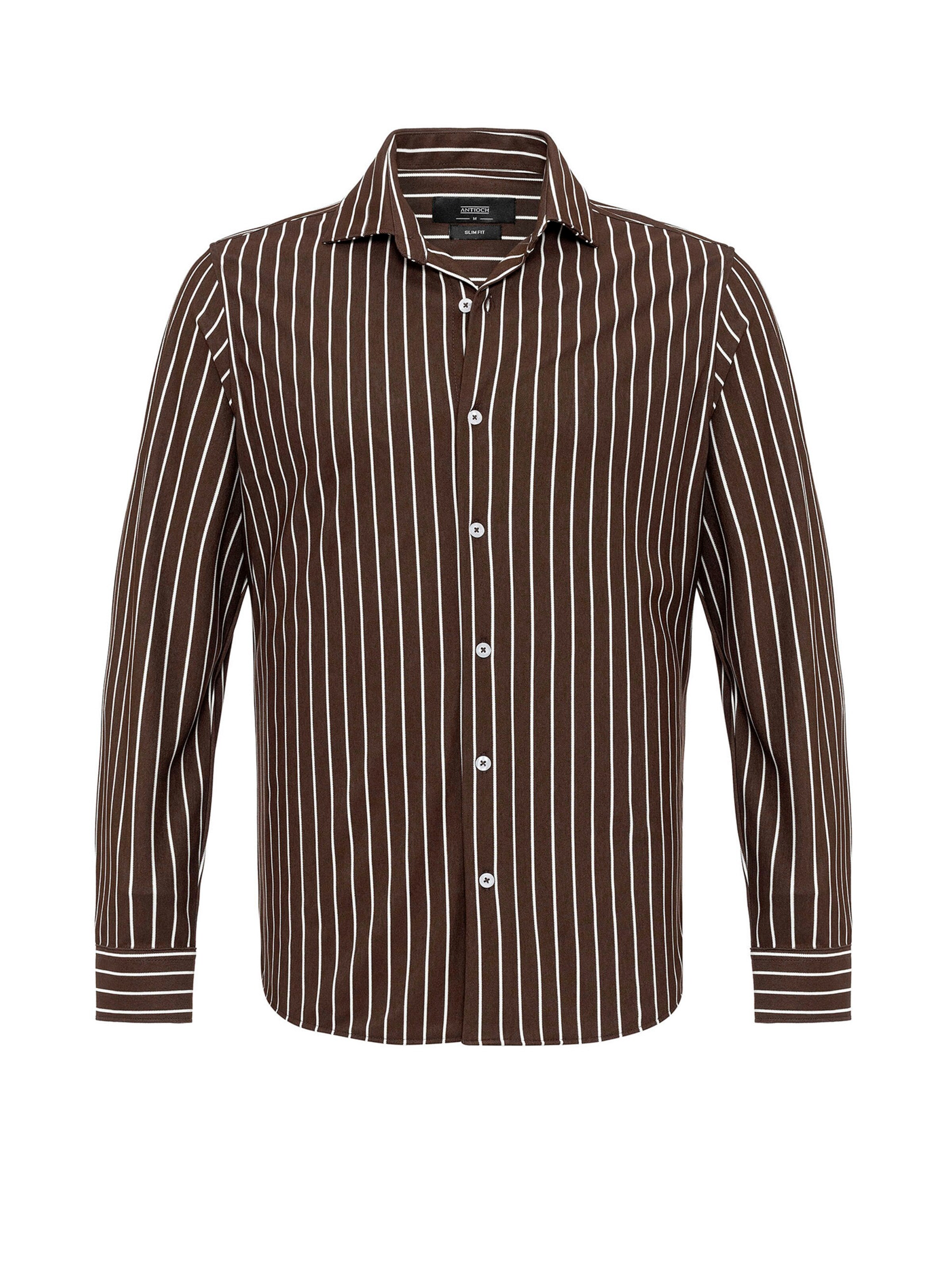 Antioch Regular fit Button Up Shirt in Brown: front