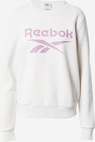 Sweat-shirt Reebok en beige : devant