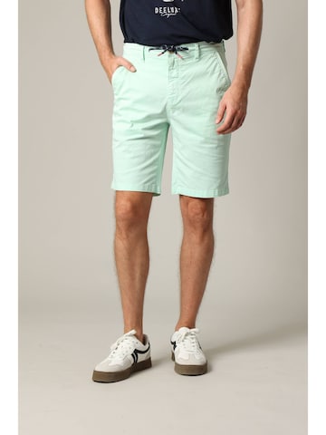 Coupe slim Pantalon ' Mathy ' Deeluxe en vert : devant