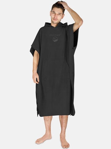 normani Short Bathrobe 'Nosara' in Black: front