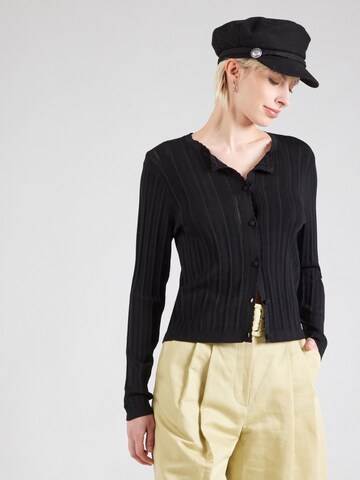 MEXX Knit Cardigan 'Peony' in Black: front