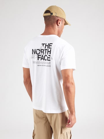 THE NORTH FACE Koszulka 'MOUNTAIN SKETCH' w kolorze biały: przód
