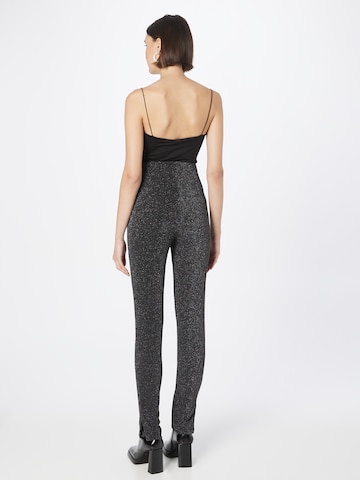 PIECES Slimfit Hose 'LINA' in Silber