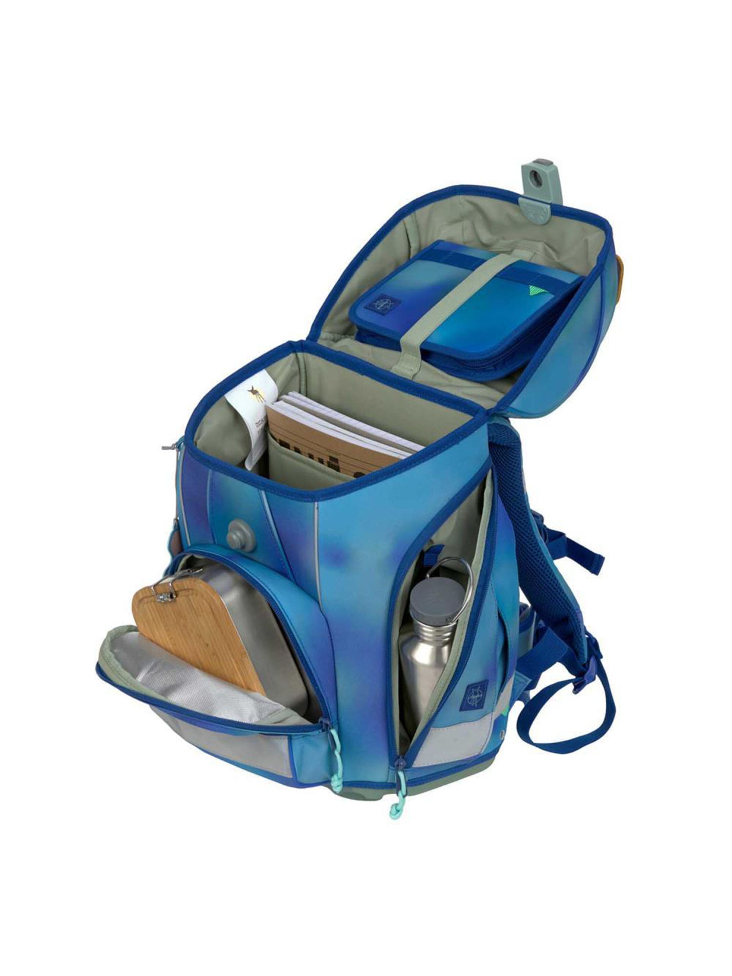 LÄSSIG Backpack 'Boxy Unique' in Blue