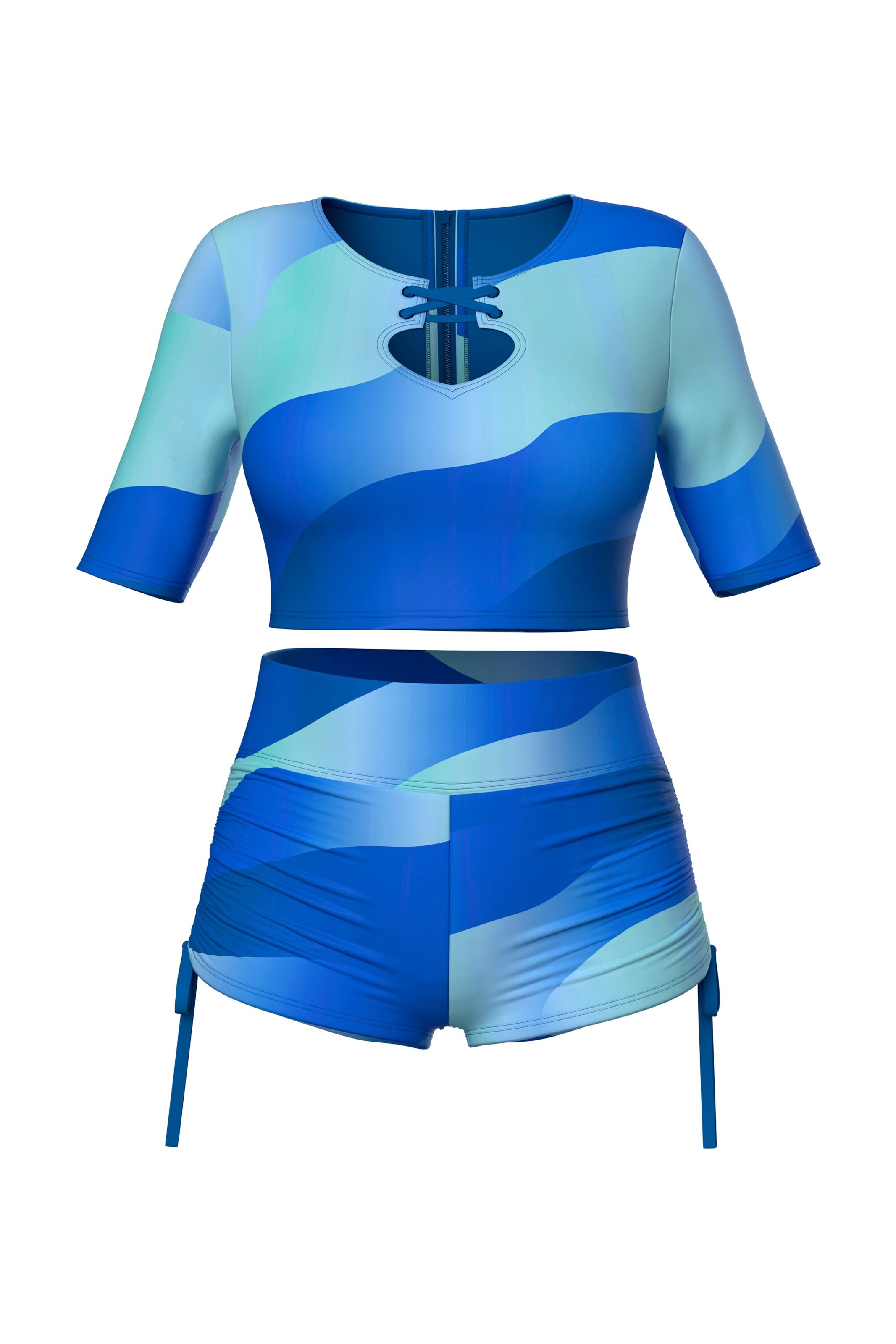 Ulla Popken Wäsche-Sets in Blau: Vorderseite