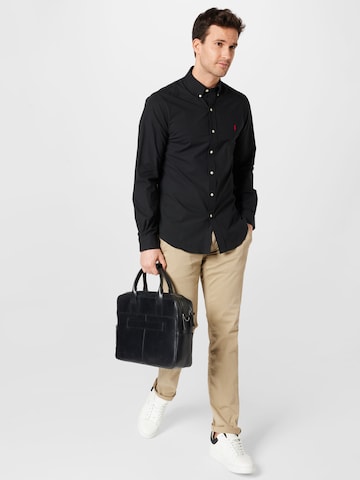 Slim fit Camicia di Polo Ralph Lauren in nero