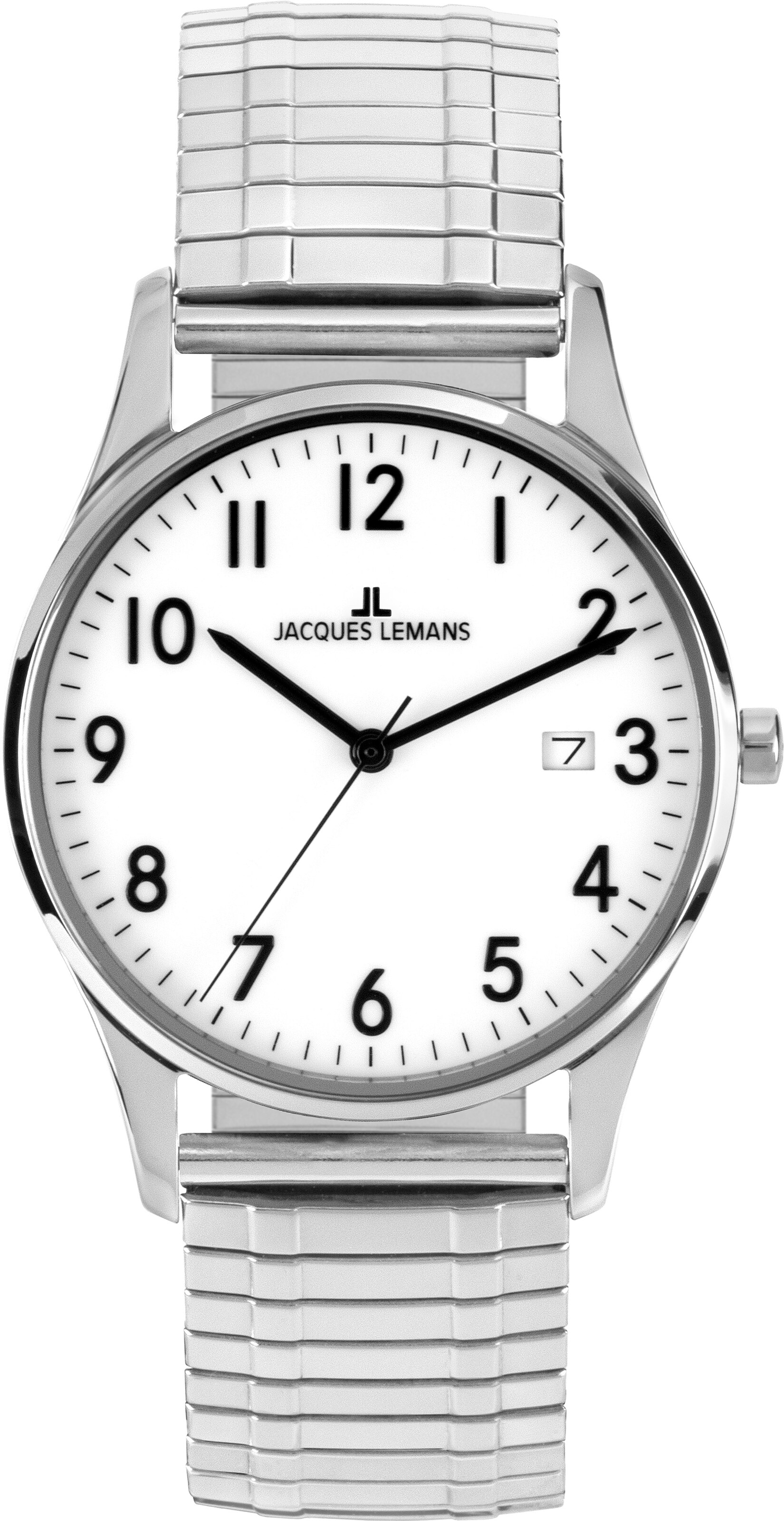 Jacques Lemans Analog Watch in Silver: front