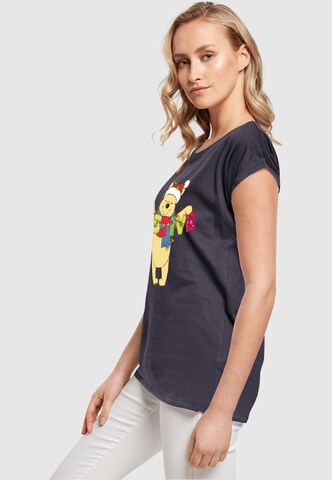 ABSOLUTE CULT Shirt 'Winnie The Pooh - Festive' in Blue