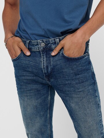 Coupe slim Jean Only & Sons en bleu