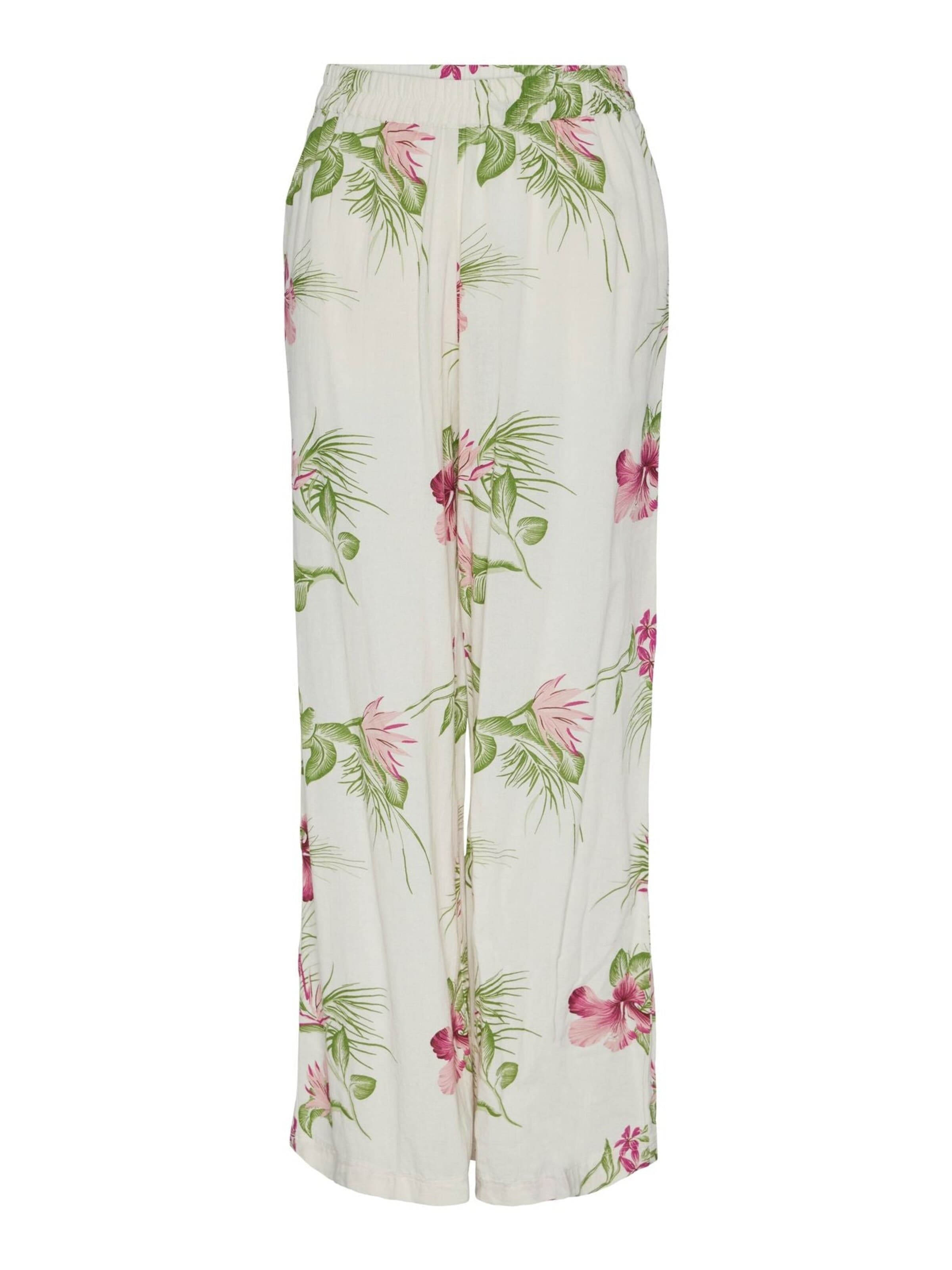 PIECES Wide Leg Hose‌ in Weiß: Vorderseite