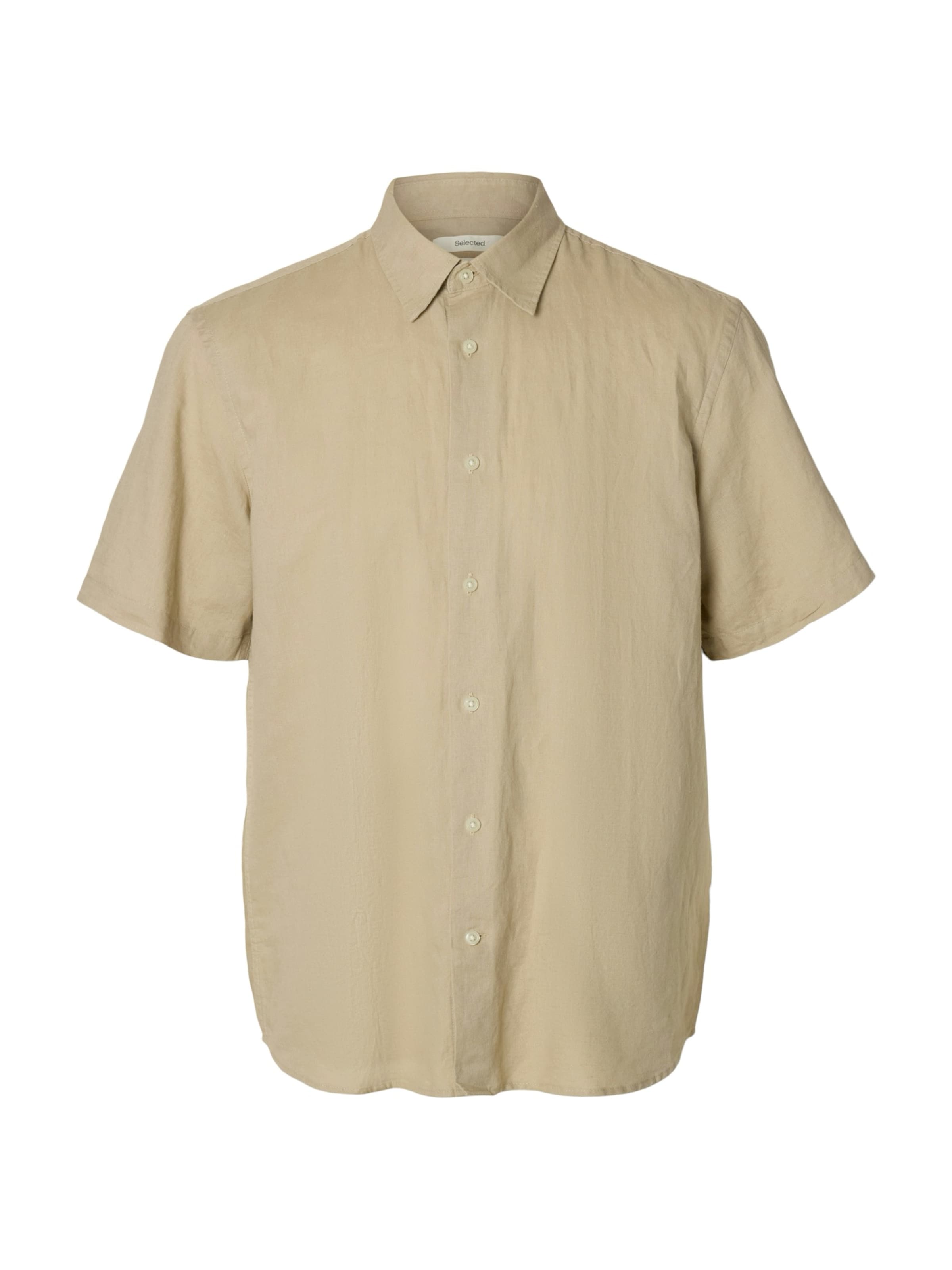 Chemise 'SLHCLAY' SELECTED en beige : devant