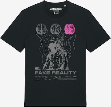 T-Shirt 'Fake Reality' Watapparel en noir : devant