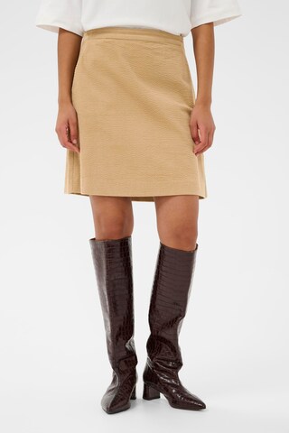 SOAKED IN LUXURY Skirt 'SLLauven' in Beige: front