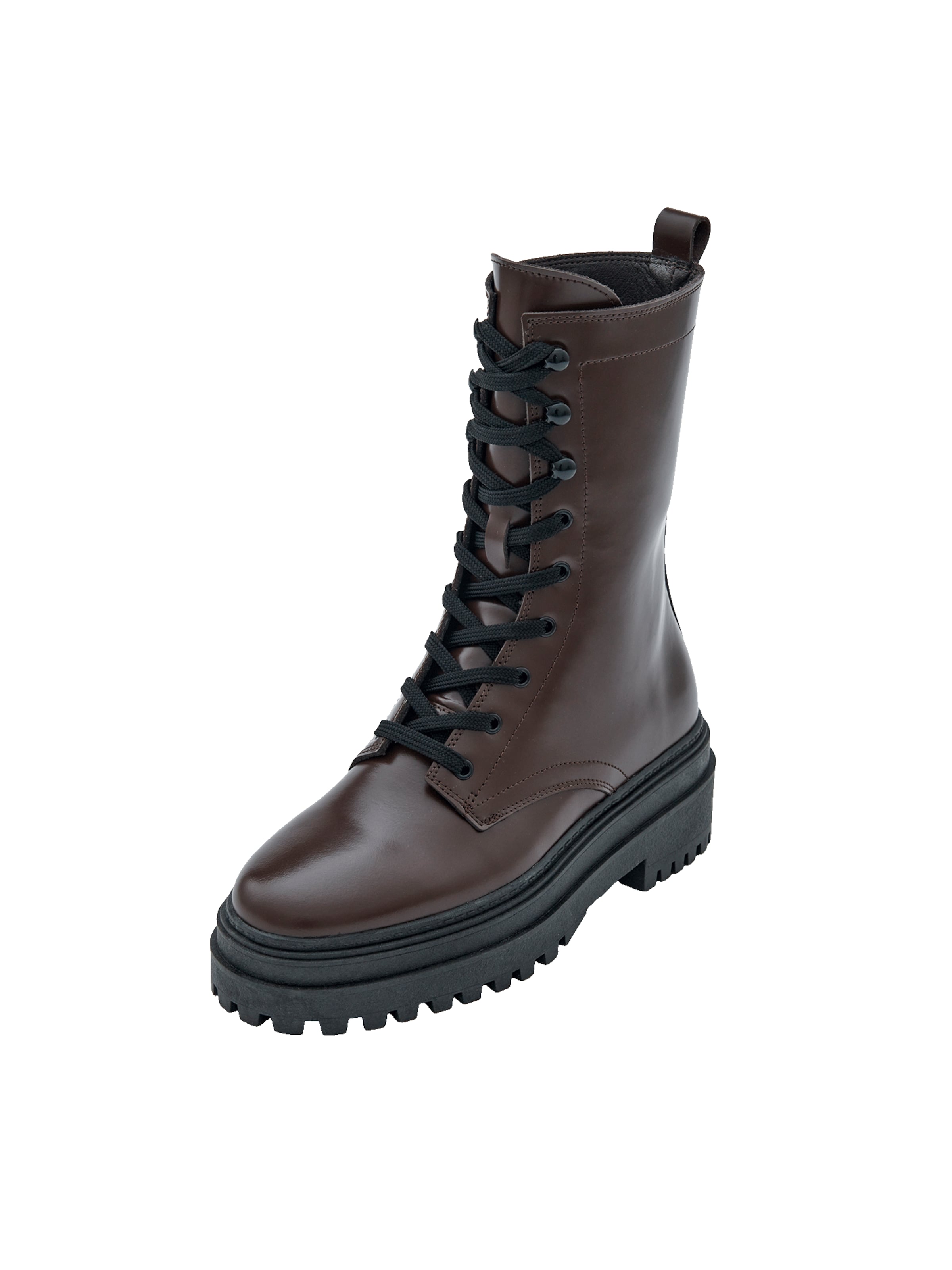 EDITED Lace-up bootie 'Udale' in Brown: front