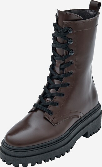 EDITED Bottines à lacets 'Udale' en chocolat, Vue avec produit