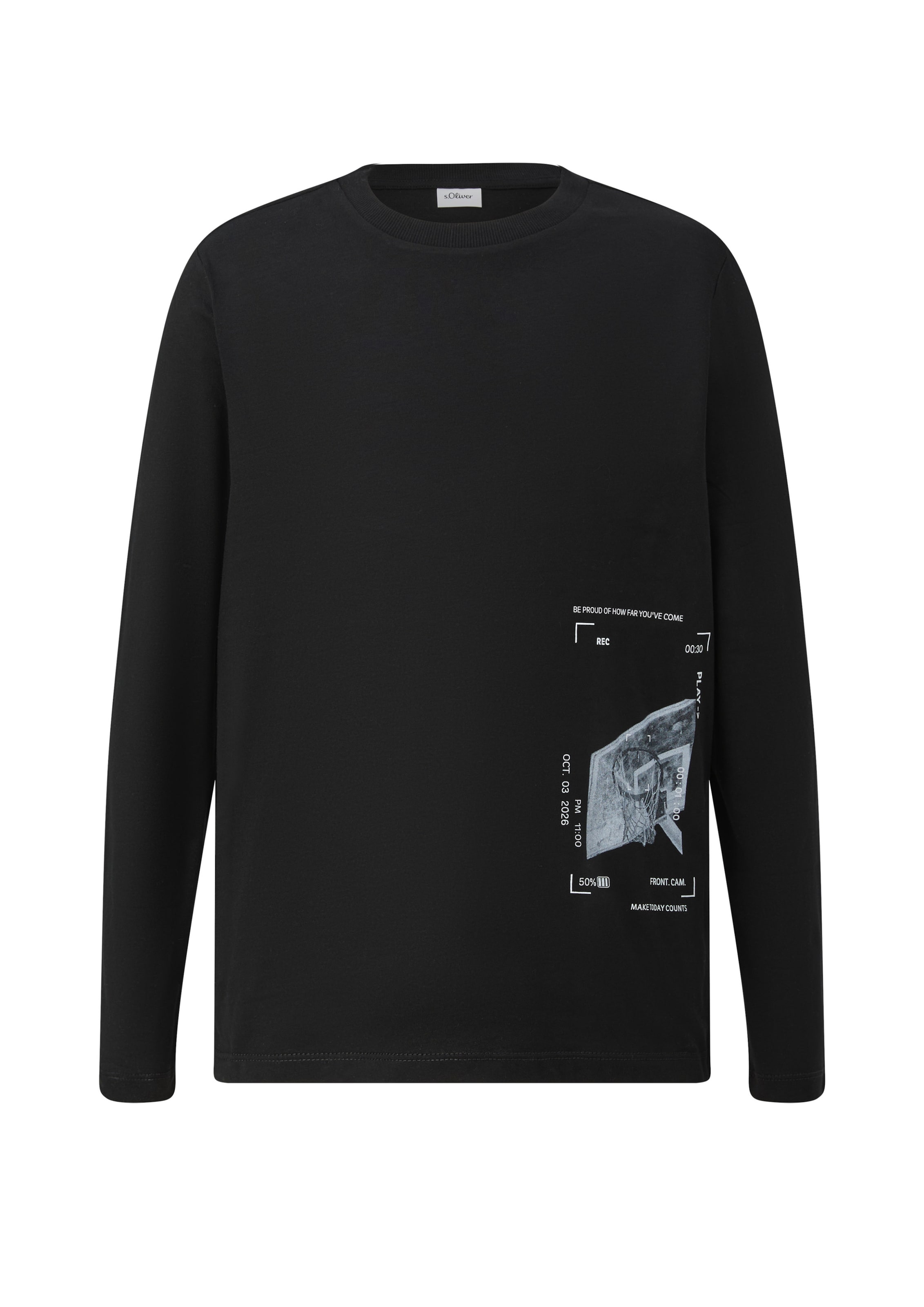 s.Oliver Shirt in Black: front