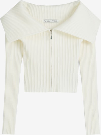 Bershka Cardigan en blanc naturel, Vue avec produit