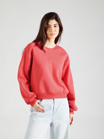 NÜMPHSweater majica 'MYRA' - crvena boja: prednji dio