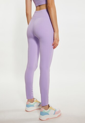 myMo ATHLSR Skinny Sporthose in Lila