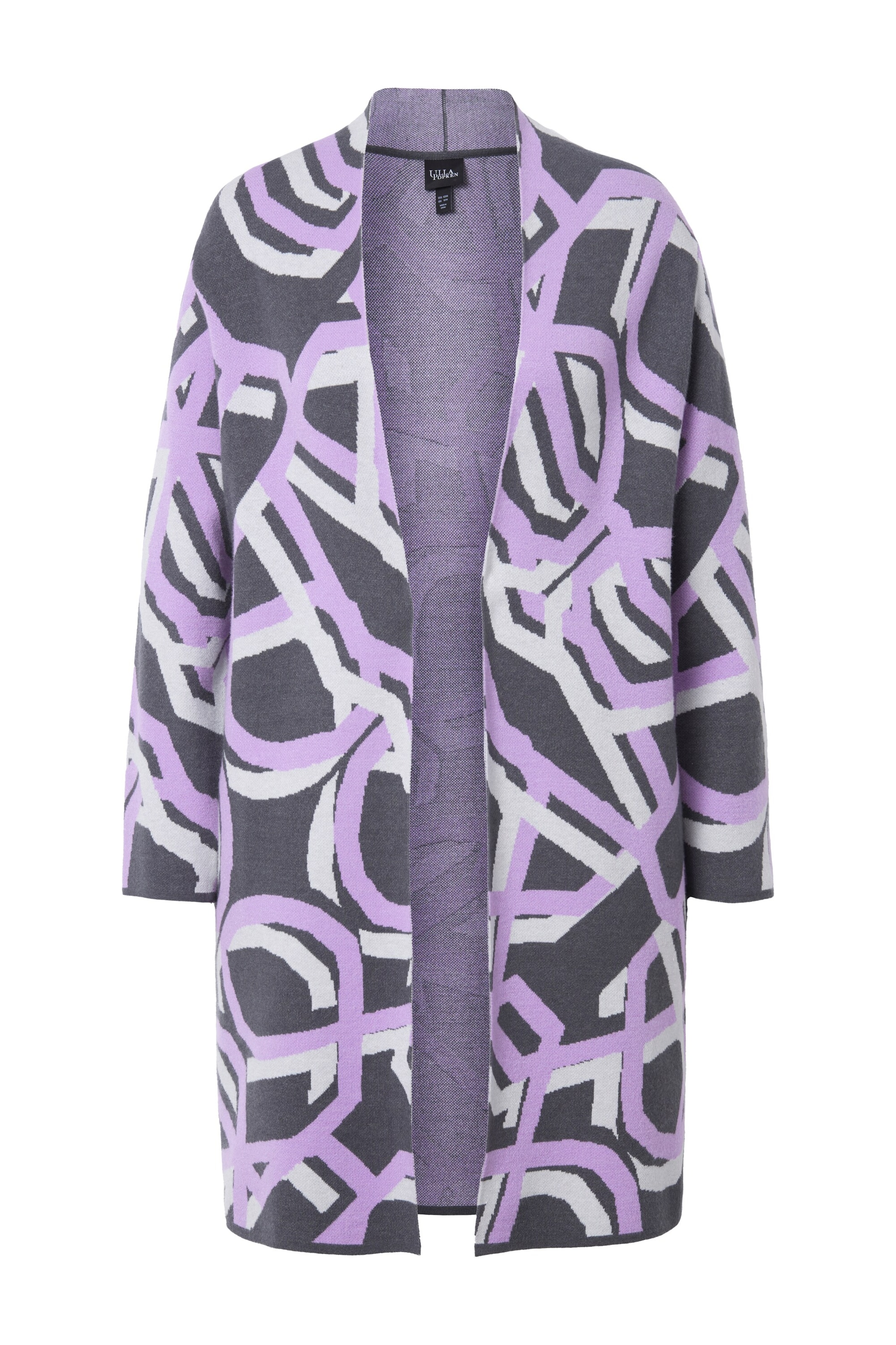 Ulla Popken Strickjacke in Lila: Vorderseite