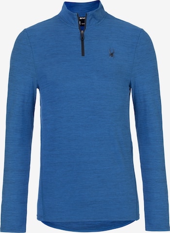 Sweat de sport Spyder en bleu : devant