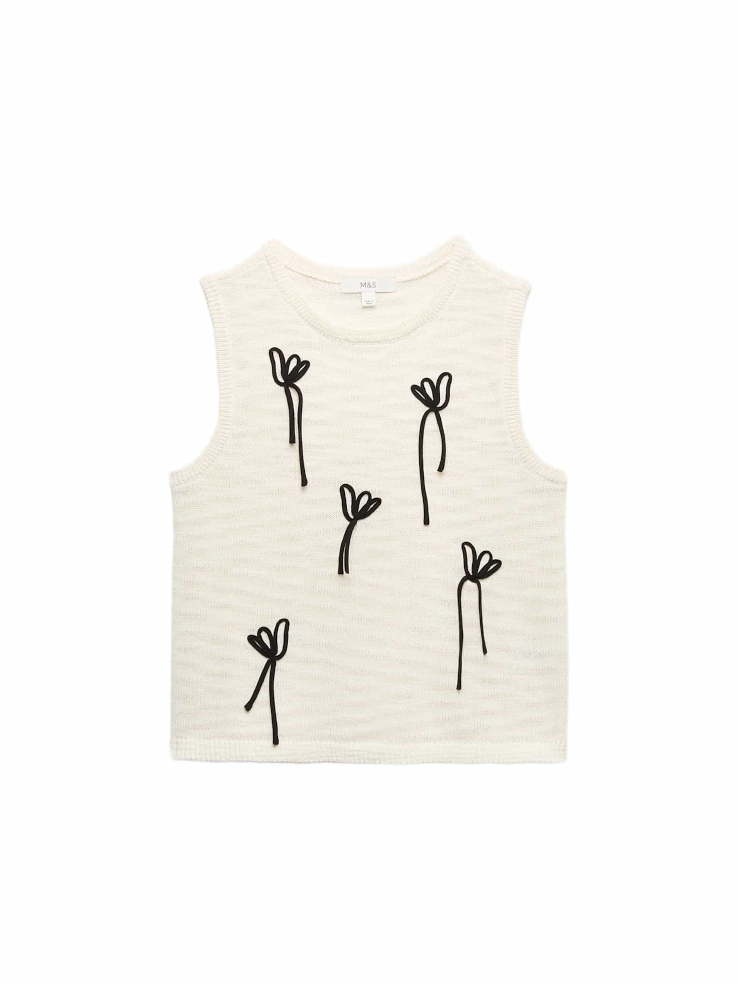 Gilet in maglia di Marks & Spencer in bianco: frontale