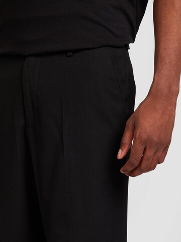 JACK & JONES Normální Kalhoty se sklady v pase 'JPRBushwick Mathew' – černá